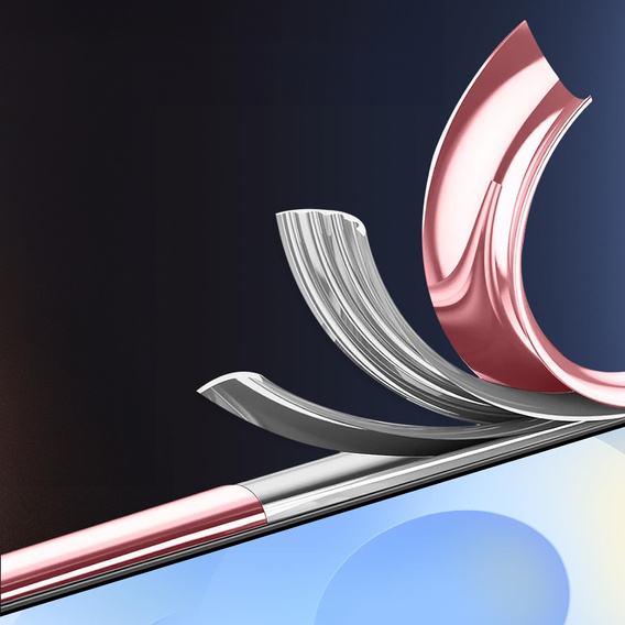 Case for Samsung Galaxy S25 Edge, Electro MagSafe, pink rose gold + Screen Glass