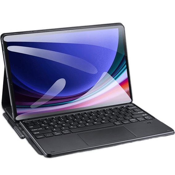 Case + keyboard Samsung Galaxy Tab S9, Dux Ducis Pen Slot TouchPad Leather, black