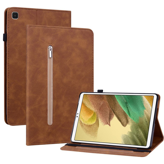 Case for Samsung Galaxy Tab A7 Lite, Wallet Pen Slot, brown