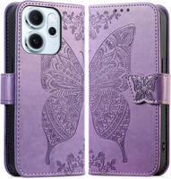 Flap case for Oppo Reno 14F, wallet, Butterfly, purple