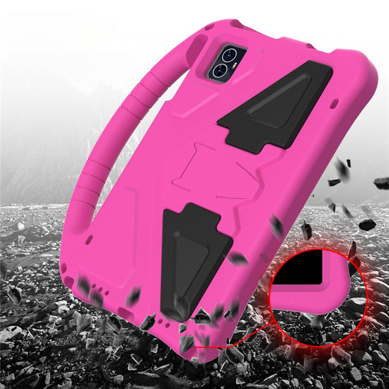 Children's case for T Tablet 2 5G, with stand and handle, pink