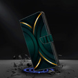 Flip case for Xiaomi Redmi Note 12 4G, Wallet, green / gold