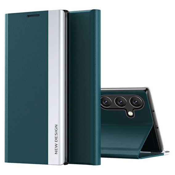 Flip case for Samsung Galaxy S24 FE, Side Magnetic, green