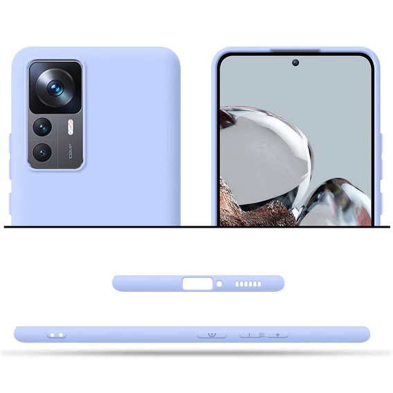 Case for Xiaomi 12T 5G / 12T Pro 5G, Silicone Lite, purple
