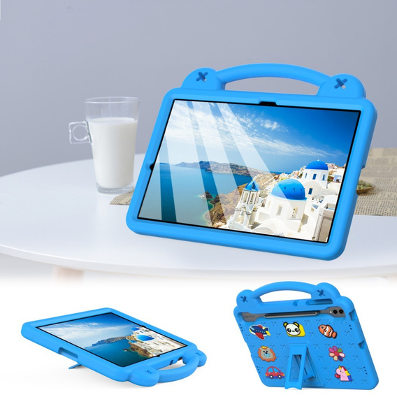 Children's case for Samsung Galaxy Tab S10+ Plus, Cute Patterns, with stand, blue