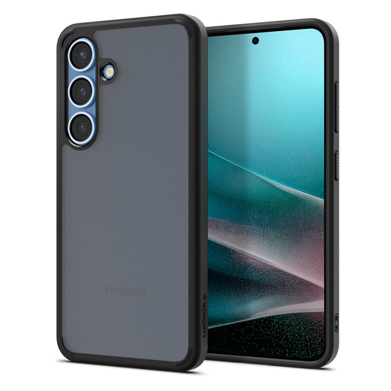 Spigen case for Samsung Galaxy S25+ Plus, Ultra Hybrid, black / matte + 9H Tempered Glass