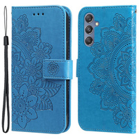 Flip case for Samsung Galaxy M34 5G, Mandala Flower, blue