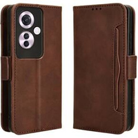Flip case for Oppo Reno 11F 5G, Card Slot, brown