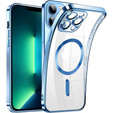 Case for iPhone 13 Pro, Electro MagSafe, blue + Screen Glass