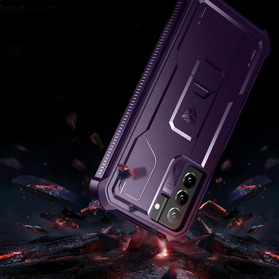 Armored case for Samsung Galaxy S21 FE, Dexnor Full Body, dark purple