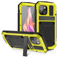 Case for iPhone 15, R-JUST, armoured, yellow / black