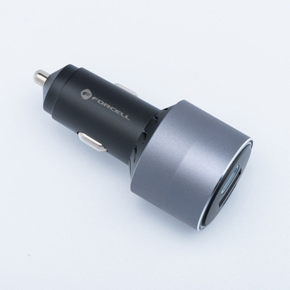 Forcell F-Energy Alu 85 W car charger, 2 × USB-C + USB-A, PD / QC 4.0 / SFC 2.0