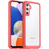 Case for Samsung Galaxy A14 4G/5G, Fusion Hybrid, transparent / red