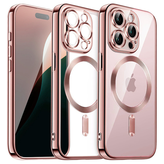 Case for iPhone 16 Pro, Electro MagSafe, pink + Screen Glass