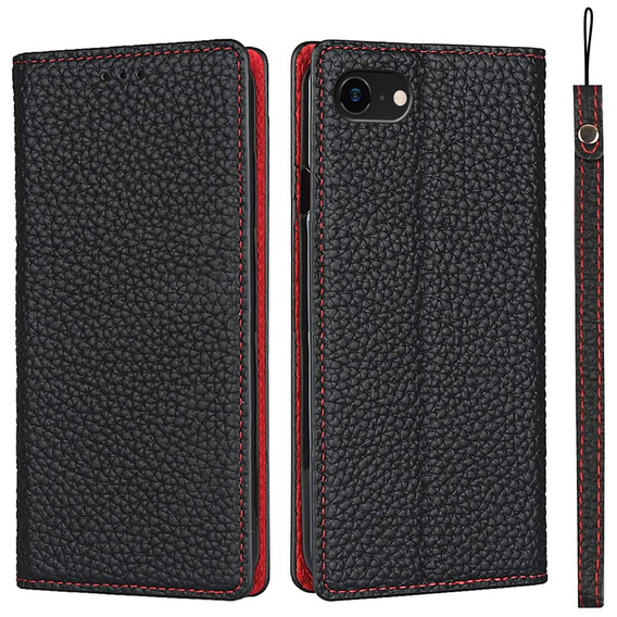 Leather case for iPhone 7/8/SE 2020/SE 2022, ERBORD Grain Leather, black