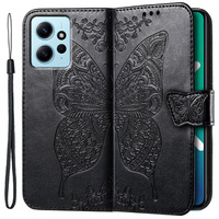 Flip case for Xiaomi Redmi Note 12 4G, Butterfly, black