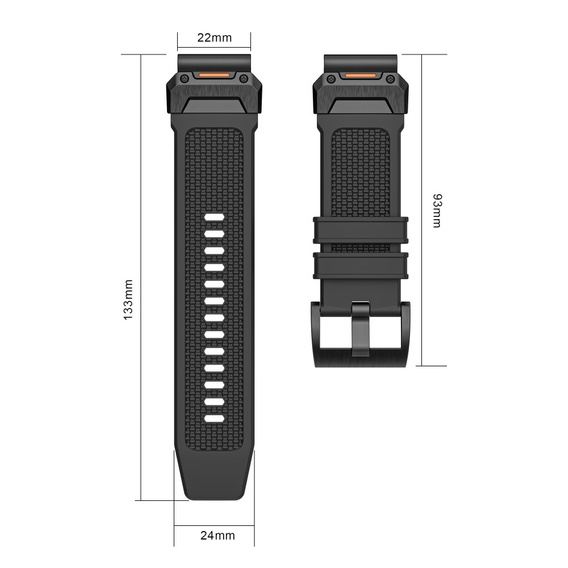 QuickFit Silicone Strap for Garmin Fenix 22mm