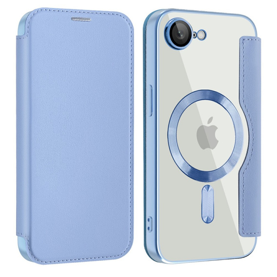 Flip case for iPhone 16E, RFID Wallet MagSafe CamShield, blue