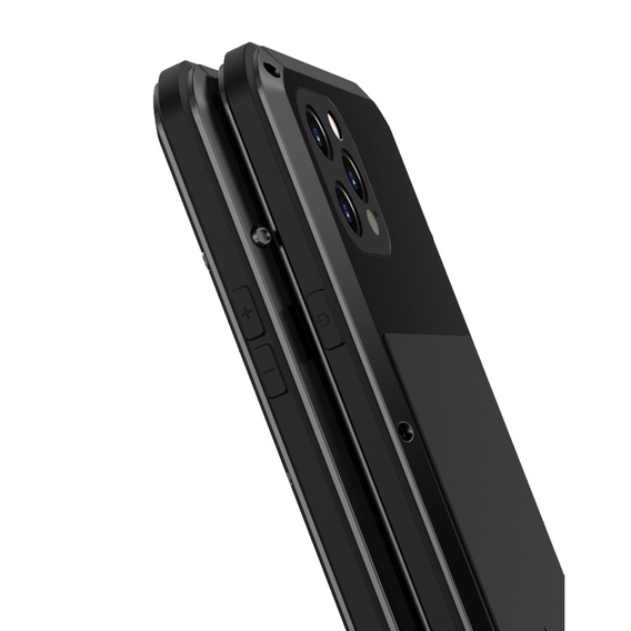 Love Mei Case for iPhone 12 Pro Max, armored with glass, black