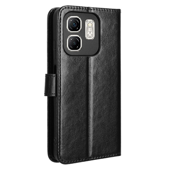 Flip case for Infinix Hot 50i 4G, Crazy Horse Wallet, black