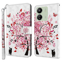 Flip case for Xiaomi Redmi 13C / Poco C65, Wallet, Cat & Tree