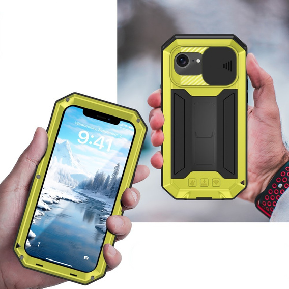 Armored case for iPhone 16E, R-JUST, yellow