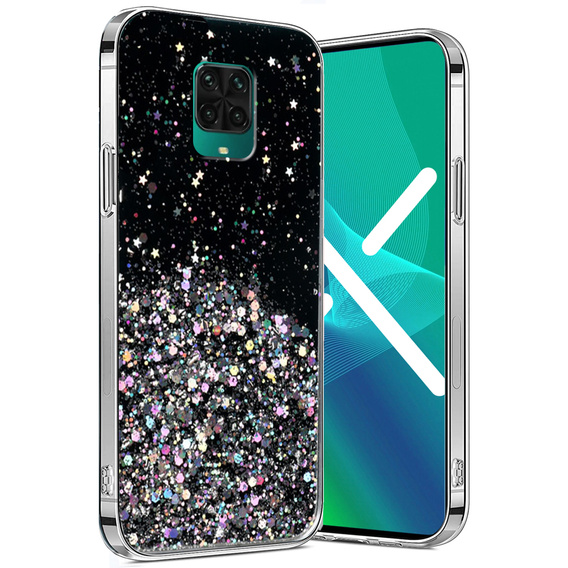 Case for Xiaomi Redmi Note 9S / 9 Pro, Glittery, black
