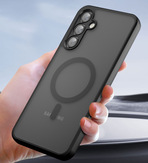 Case for Samsung Galaxy S25 FE, for MagSafe, ERBORD Matt Case, black