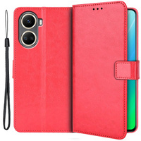 Flip case for Huawei Nova 10 SE, Crazy Horse Wallet, red