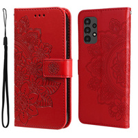 Flip case for Samsung Galaxy A13 4G, Mandala Flower, red