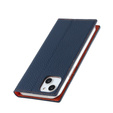 Flip case for iPhone 14 Plus, Litchi Skin Grain, dark blue