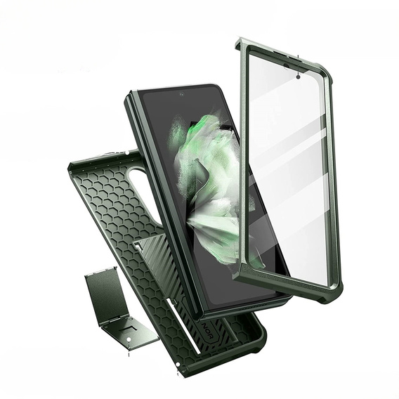 Armored case for Samsung Galaxy Z Fold 3 5G, Dexnor Full Body, green