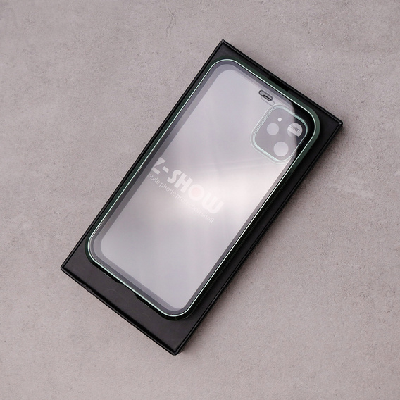 Case for iPhone 11, Magnetic Dual Glass, green