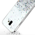 Case for Samsung Galaxy J6 Plus, Glittery, transparent