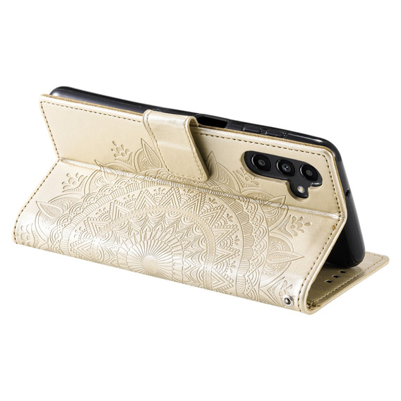 Flip case for Samsung Galaxy S23 FE, Mandala, gold