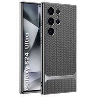 Case for Samsung Galaxy S24 Ultra, GKK Woven Leather, grey