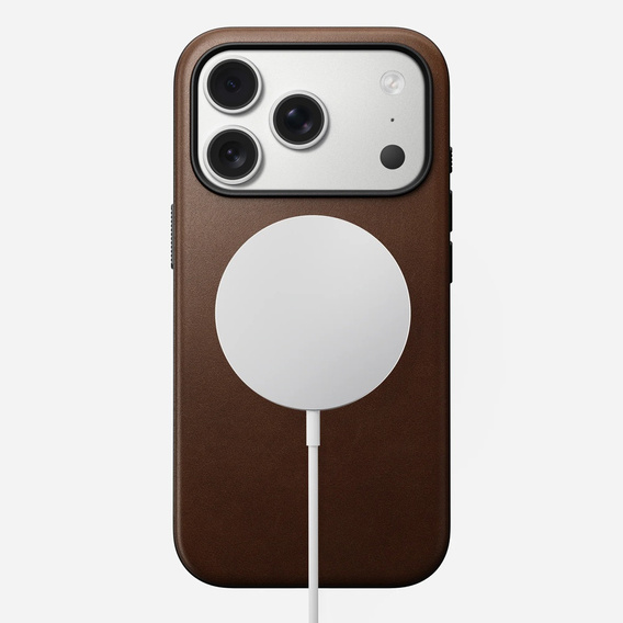 Nomad case for iPhone 17 Pro, Modern Leather Case, brown