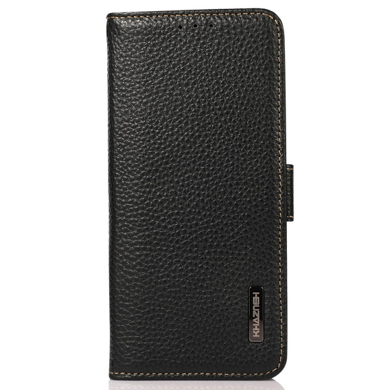 KHAZNEH RFID case for Samsung Galaxy S24 Ultra, Litchi Texture, black