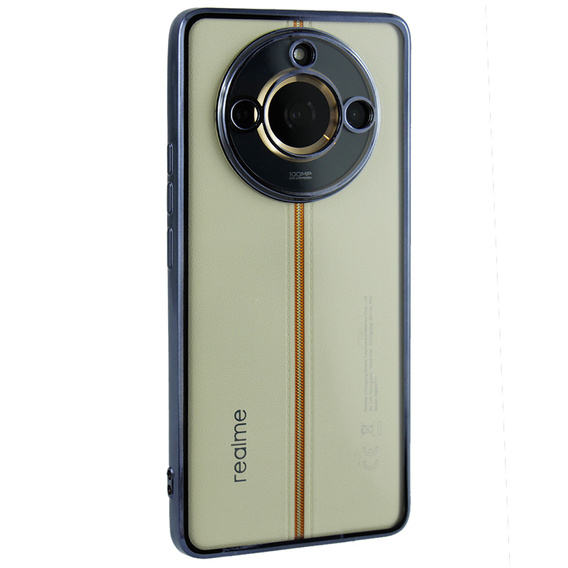 The case for Realme 11 Pro 5G / Pro+ 5G, Electroplating Frame, transparent / black
