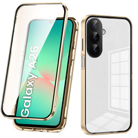 Case for Samsung Galaxy A26, Magnetic Dual Glass, gold