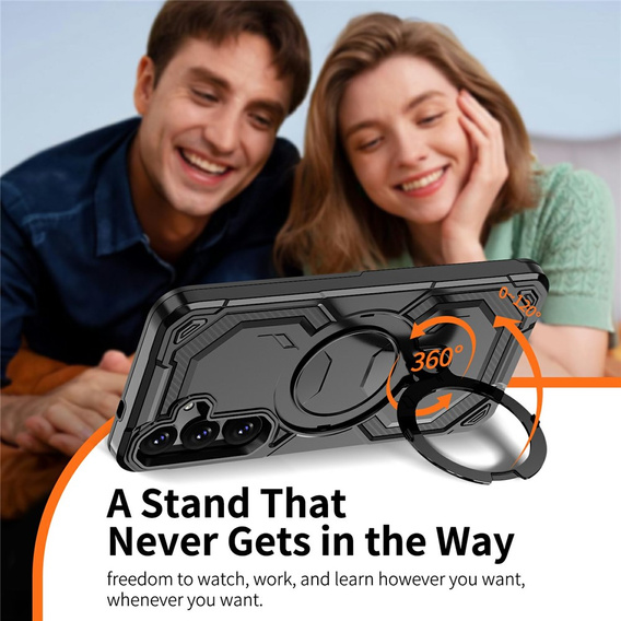 Magnetic case with stand for Samsung Galaxy A57 5G, black