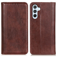 Case for Samsung Galaxy A26, Wallet Litchi Leather, brown