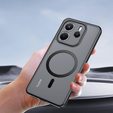 Case for Xiaomi Redmi Note 14 4G, for MagSafe, ERBORD Matt Case, black + Screen Glass