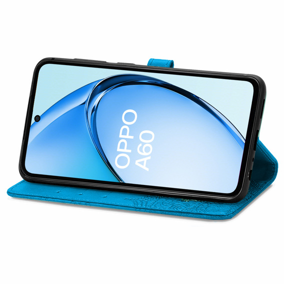 Flip case for Oppo A60, Mandala, blue
