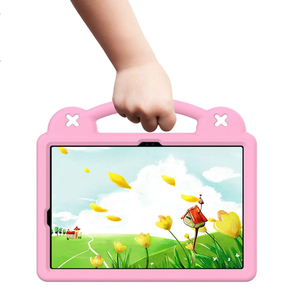 Children's case for Samsung Galaxy Tab S10 Lite / S10 FE / S9 FE, Cute Patterns, with stand, pink