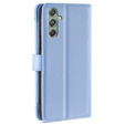 Flip case for Samsung Galaxy M34, Wallet Zipper Pocket, blue
