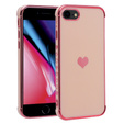Case for iPhone 7/8/SE 2020/SE 2022, Electro heart, pink rose gold