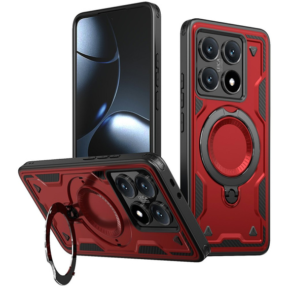 Case for Xiaomi 14T Pro, Military MagSafe, red