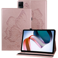 Case for Lenovo Tab M9, Wallet Pen Slot, butterflies, brown