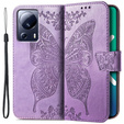 Flip case for Xiaomi 13 Lite, Butterfly, purple